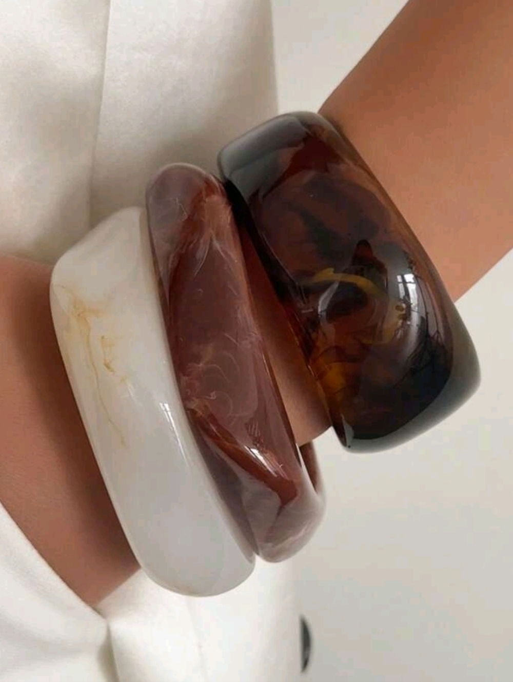 Set Of 3 Acrylic Bracelets